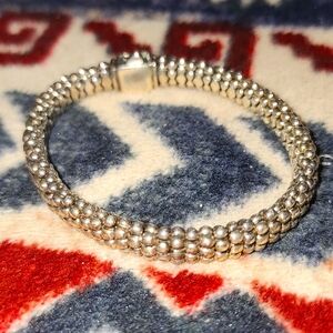 Silver Caviar Bracelet | 9mm Size M